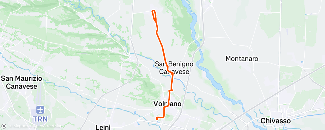 Map of the activity, HM Volpiano 🇮🇹🏃‍♂️