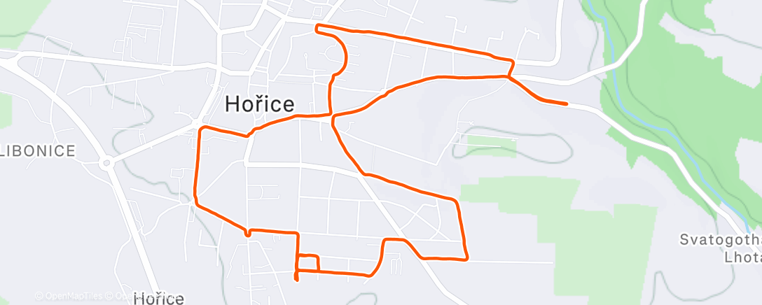 Map of the activity, Morning Run