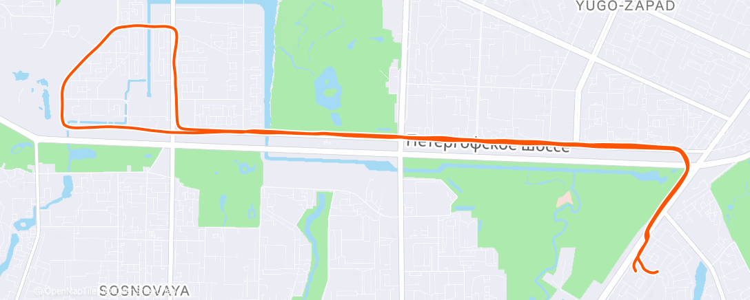 Map of the activity, Утренний забег