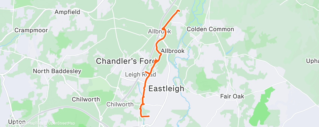 Map of the activity, Run with Lowri