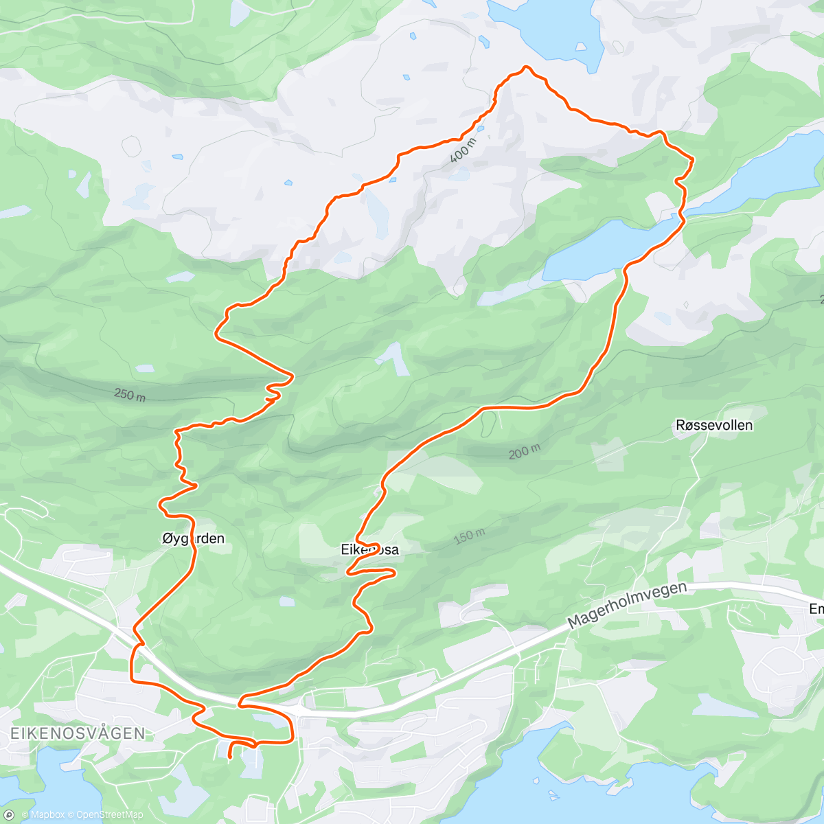 Map of the activity, Afternoon Mountain Bike Ride