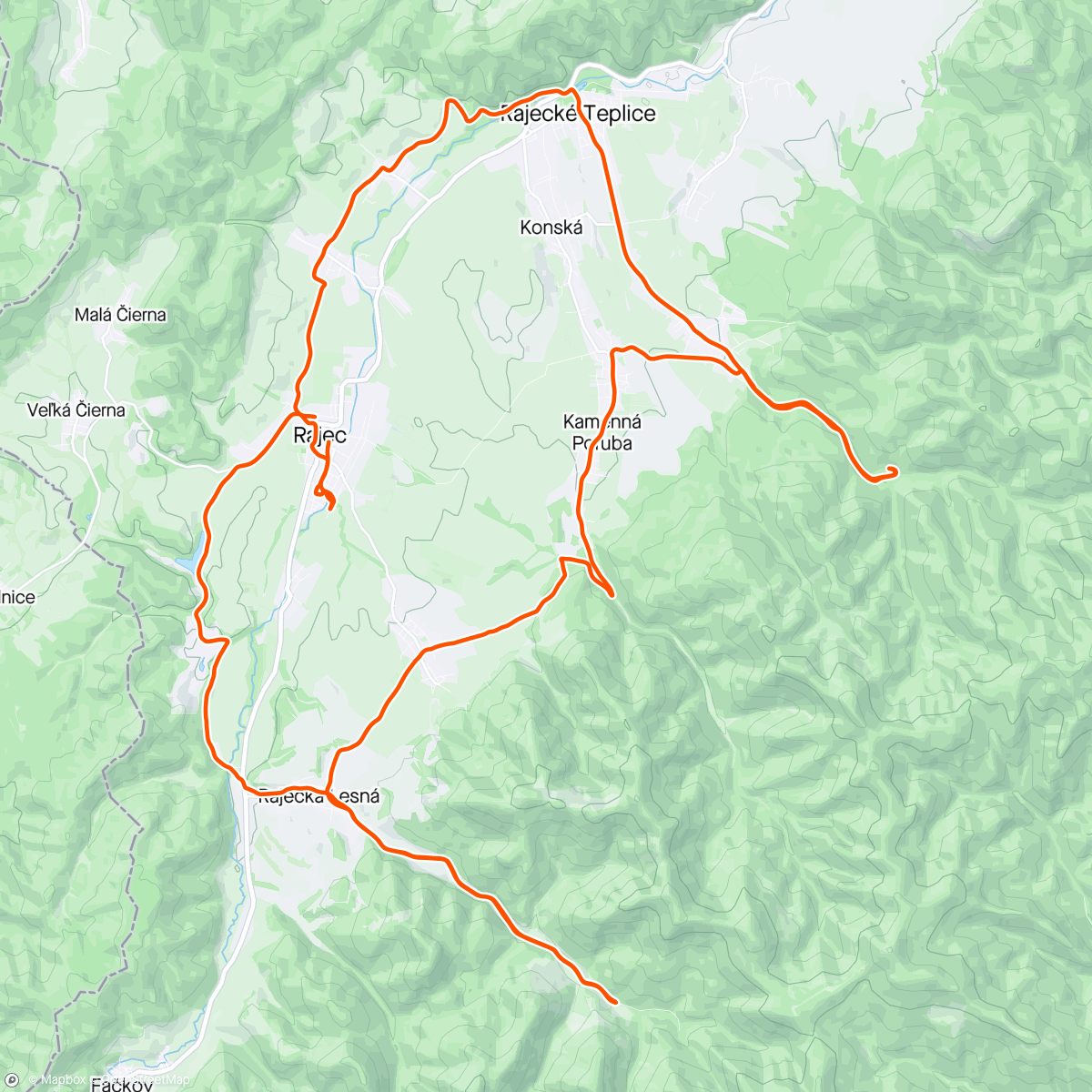 Map of the activity, Bajk