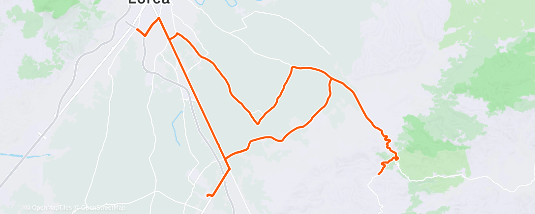 Map of the activity, Bicicleta por la mañana