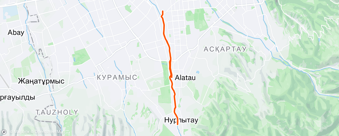 Map of the activity, Morning Run