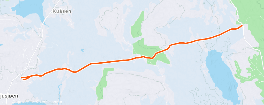 Map of the activity, Stakeski- Sjusjøen- Kvarstad