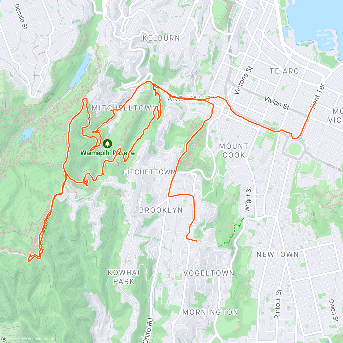 Map of the activity, Get lost night ride