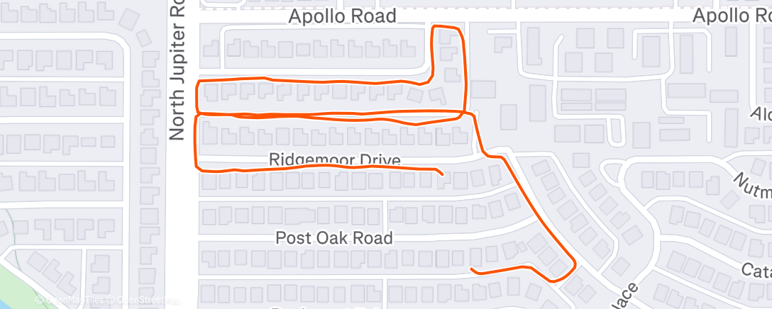 Map of the activity, Morning Walk