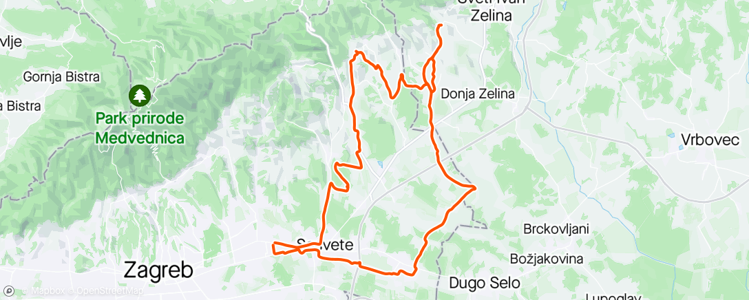 Map of the activity, Dječji Tulum Recovery Ride