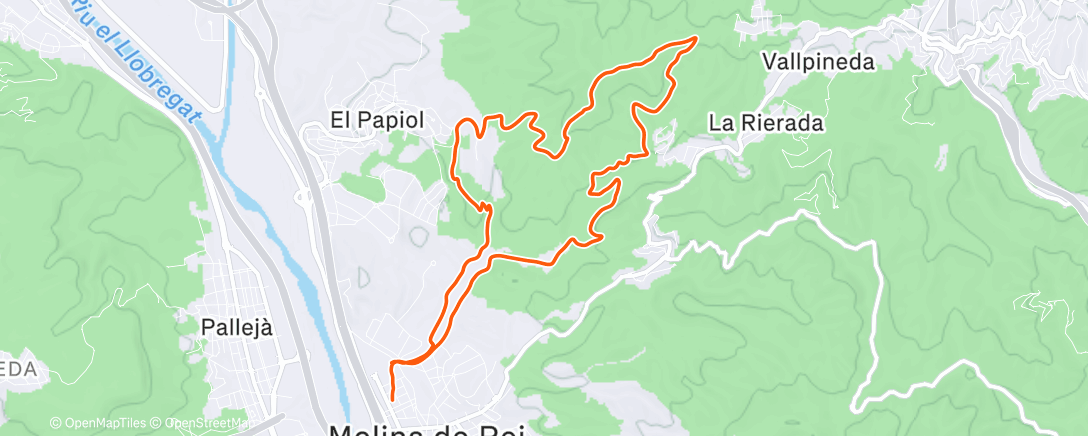 Map of the activity, Carrera a la hora del almuerzo