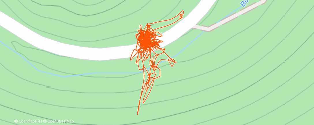 Map of the activity, Morning Rock Climb