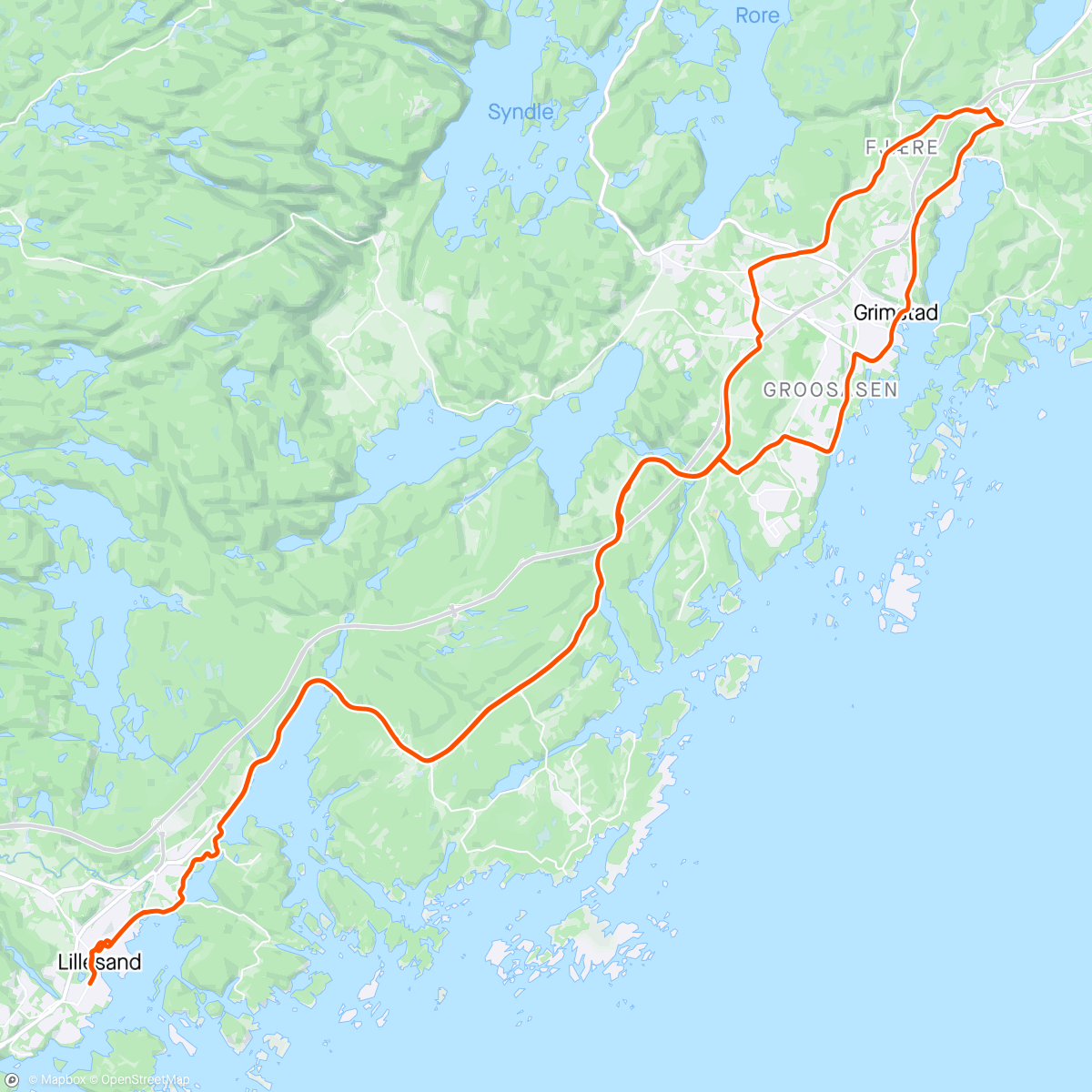Map of the activity, Vikrunden med Morten G - windy