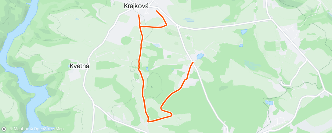 Map of the activity, “Ctvrtka”- na pohodu