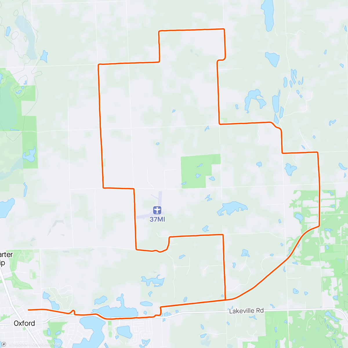 Map of the activity, Tuesday  Gravel