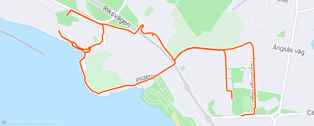 Map of the activity, Lunchpromenad