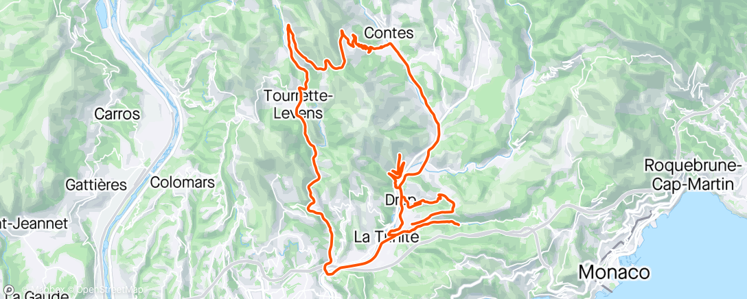 Map of the activity, Contes Chateauneuf côté des Cognas et les hauts de Drap