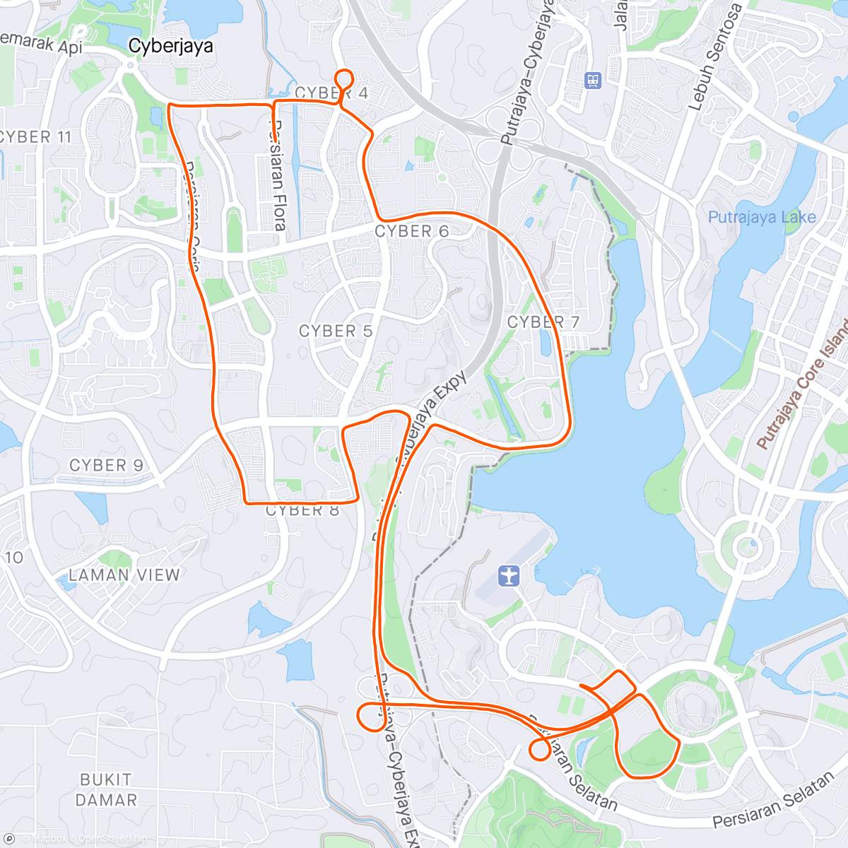 Map of the activity, Twincity Half Marathon