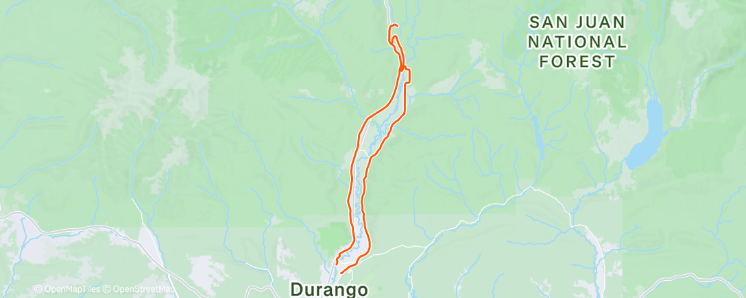 Map of the activity, Lunch Ride