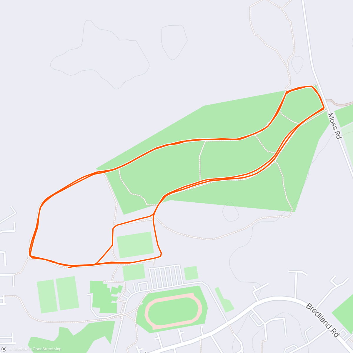 Map of the activity, Parkrun #267