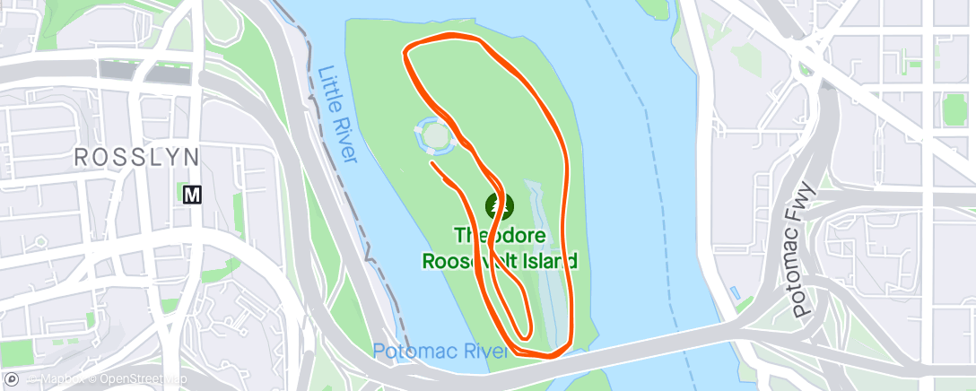 「North American world tourist meetup at Roosevelt Island parkrun」活動的地圖