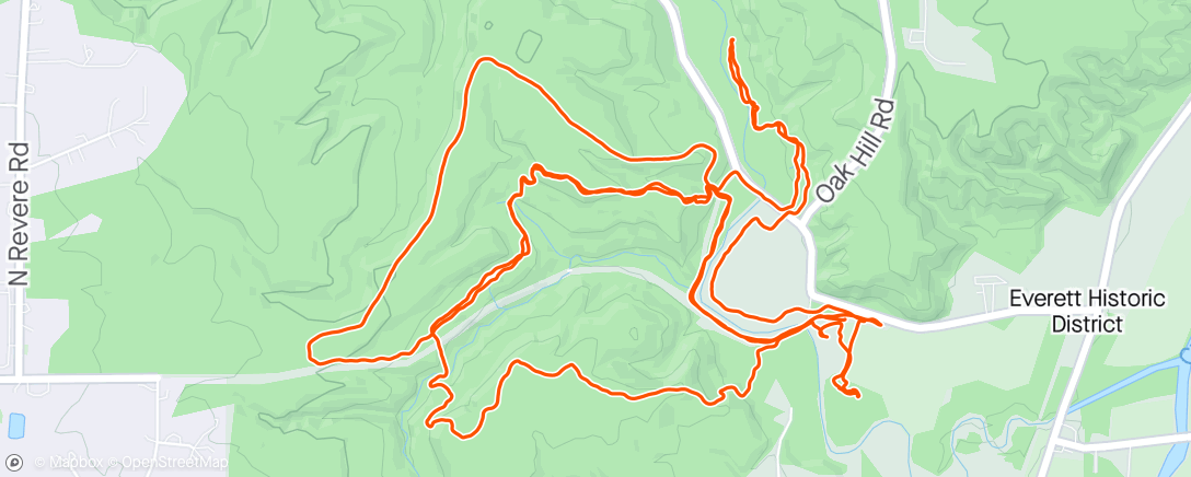 Map of the activity, Afternoon Trail Run - CRTR