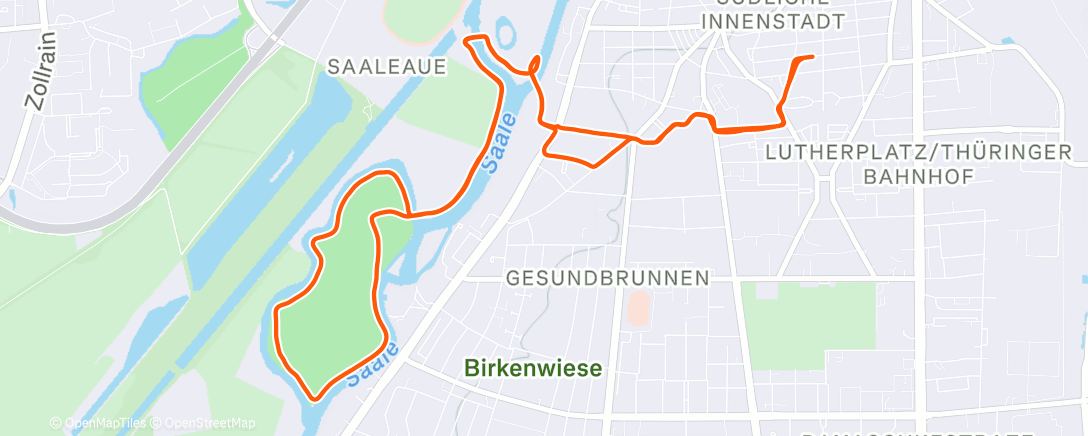 Карта физической активности (Mittagslauf)