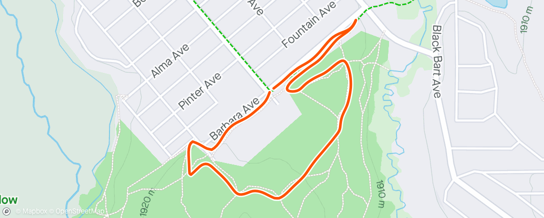 活动地图，Afternoon Trail Run