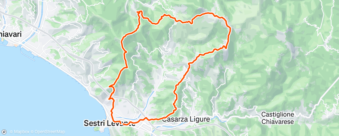 Map of the activity, Sessione di trail running mattutina