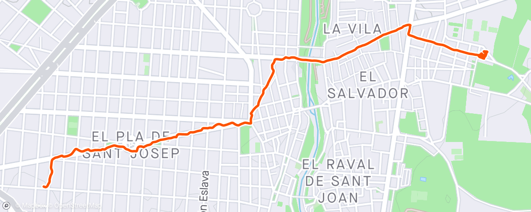 Map of the activity, paseo del lunes