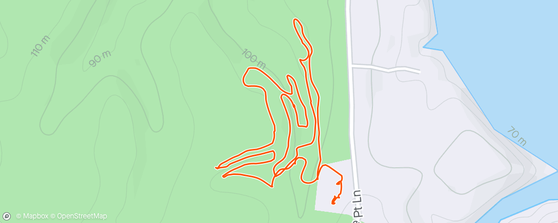 Map of the activity, Trail work between appointments