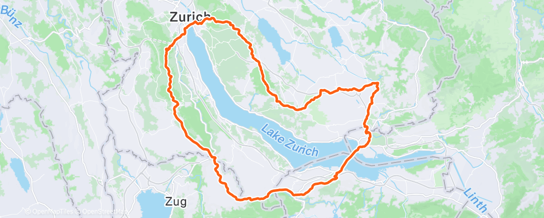 Map of the activity, Mittagsradfahrt