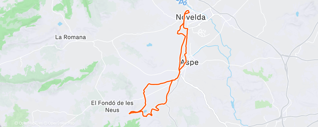 Map of the activity, Bicicleta de montaña eléctrica matutina