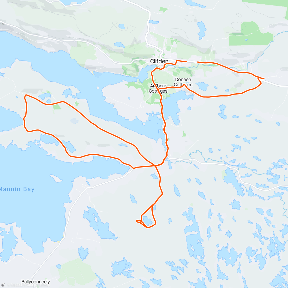 Map of the activity, Evening MTB Spin