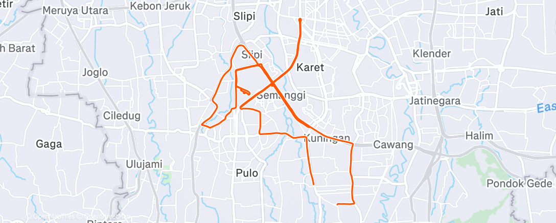 Map of the activity, Morning Ride