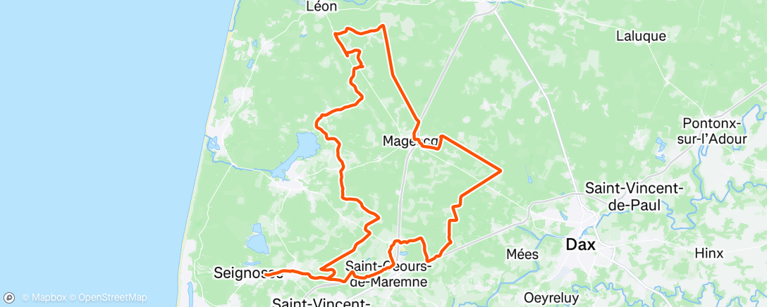 Map of the activity, Sortie vélo dans l'après-midi