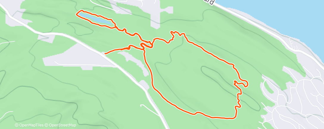 Map of the activity, Afternoon Run