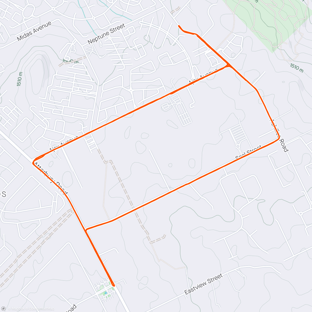 Mapa de la actividad (Fartlek Thursday 😍😎😎🌟)