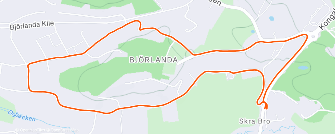 Map of the activity, Afternoon Walk