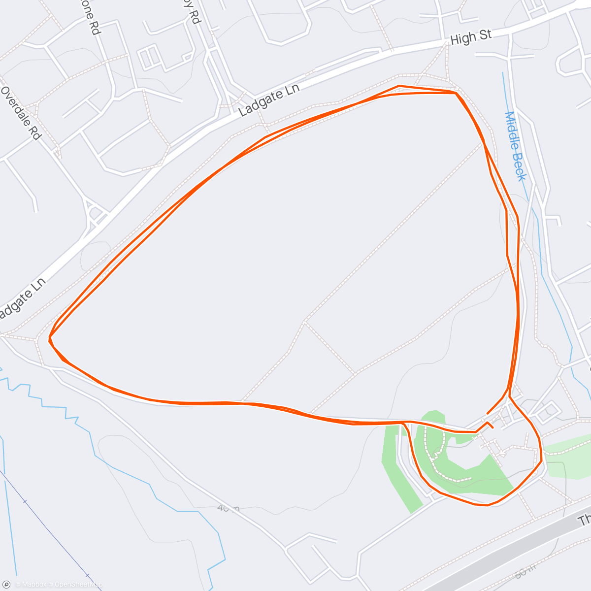 Map of the activity, Ormesby 5k summer series race 1, 2ND PLACE🏆🐐💪🥳