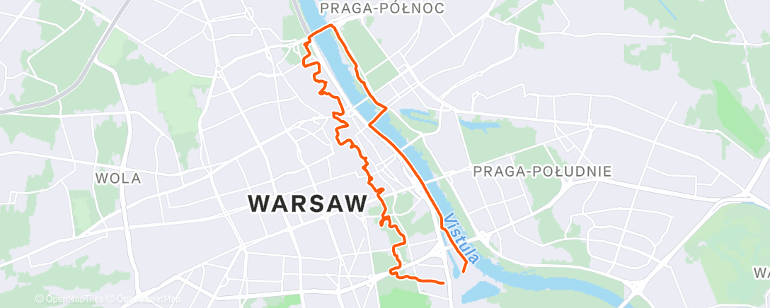 Map of the activity, Morning Run