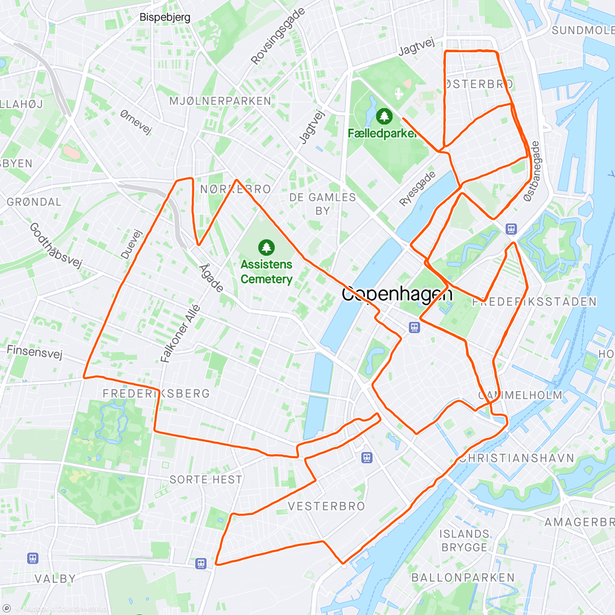 Kaart van de activiteit “Copenhagen Marathon 2024”