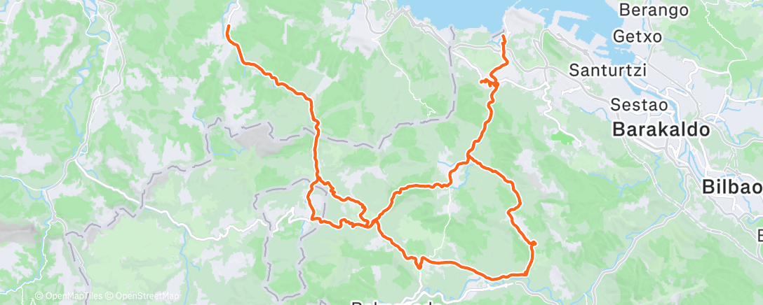 Map of the activity, Guriezo Gordon Txiki Herbosa Humaran