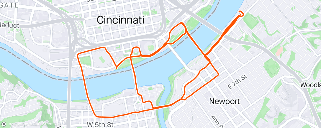 Map of the activity, Morning Run