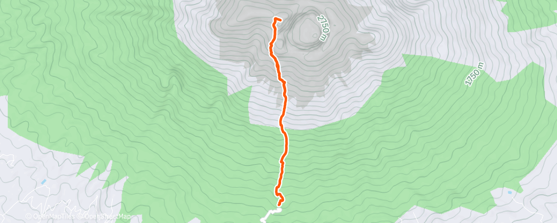 Map of the activity, Night Hike