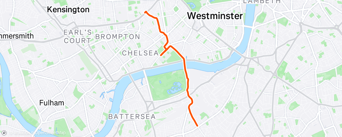 Map of the activity, 5k easy