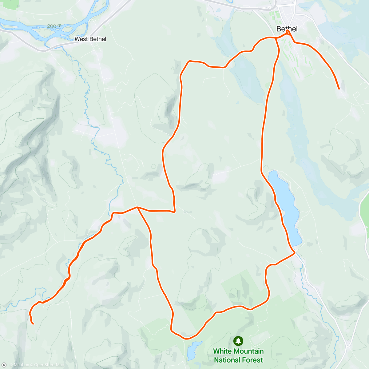 Map of the activity, Riding outside is fun