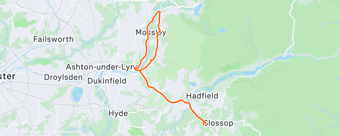 Map of the activity, Xmas Day Calorie Deficit....for now