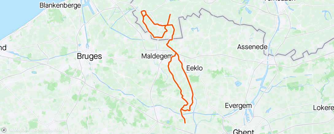 Map of the activity, De Corner Express naar Hansbeke