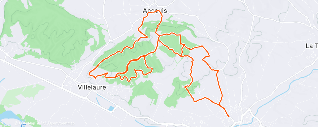 Map of the activity, Afternoon Ride