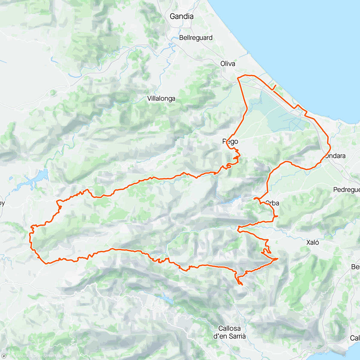 Map of the activity, Gran Fondo Alberto Contador