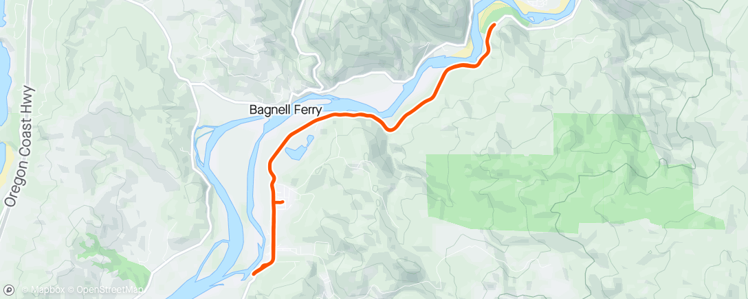 Map of the activity, More intervals on Jerry's Flat Road